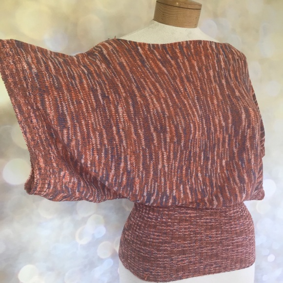 Zinga Dolman Sleeve Pullover Shirt S Wide Band Retro 70s Style - Picture 5 of 11